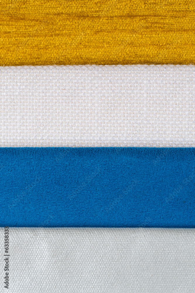 Fototapeta premium Multi color fabric texture samples