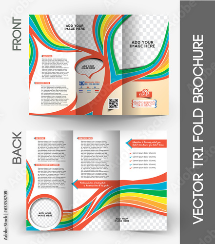 Kid's School Tri-Fold Mock up & Brochure Design photo