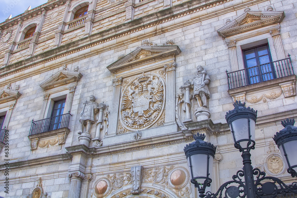 Old facades in Toledo, Spain