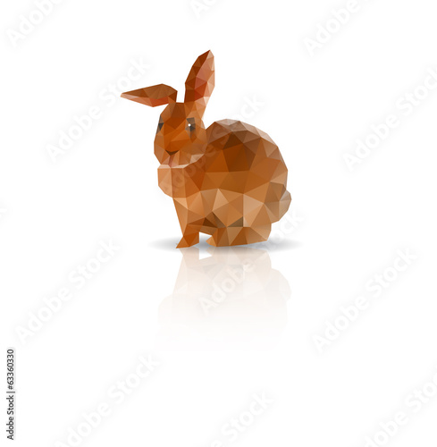 Abstract Rabbit low polygonal vector