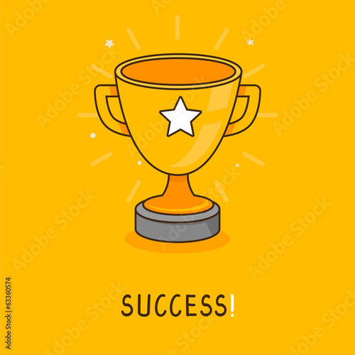 Vector success concept in flat style