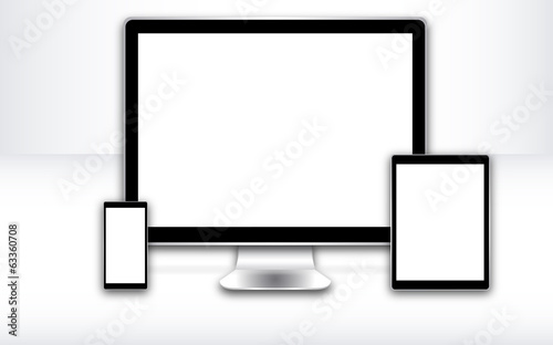 3d white screen devices web desing 2