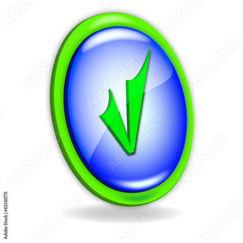 Icono verde y azul ok