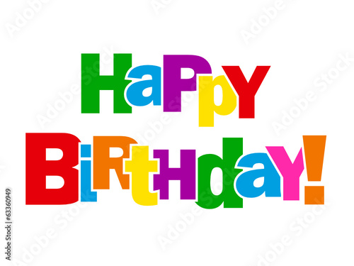 "HAPPY BIRTHDAY" Letter Collage (card message congratulations)
