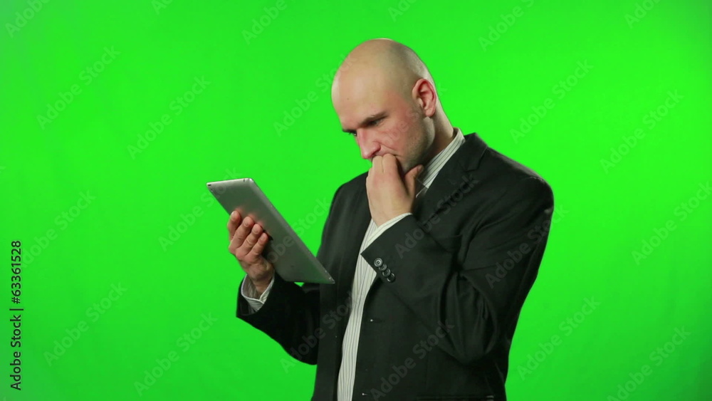 Successful businessman with tablet computer Successful businessman with tablet computer