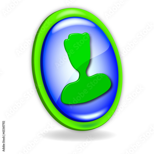 Icono verde y azul Hombre