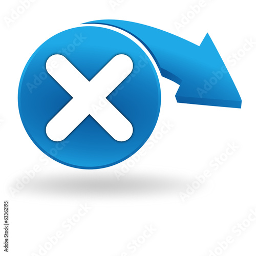 annulation sur bouton bleu