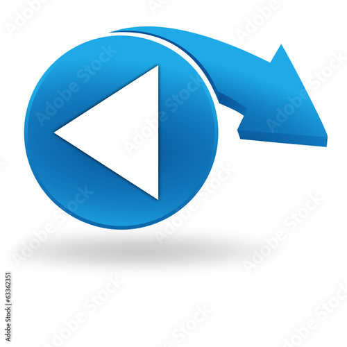 précédent sur bouton bleu