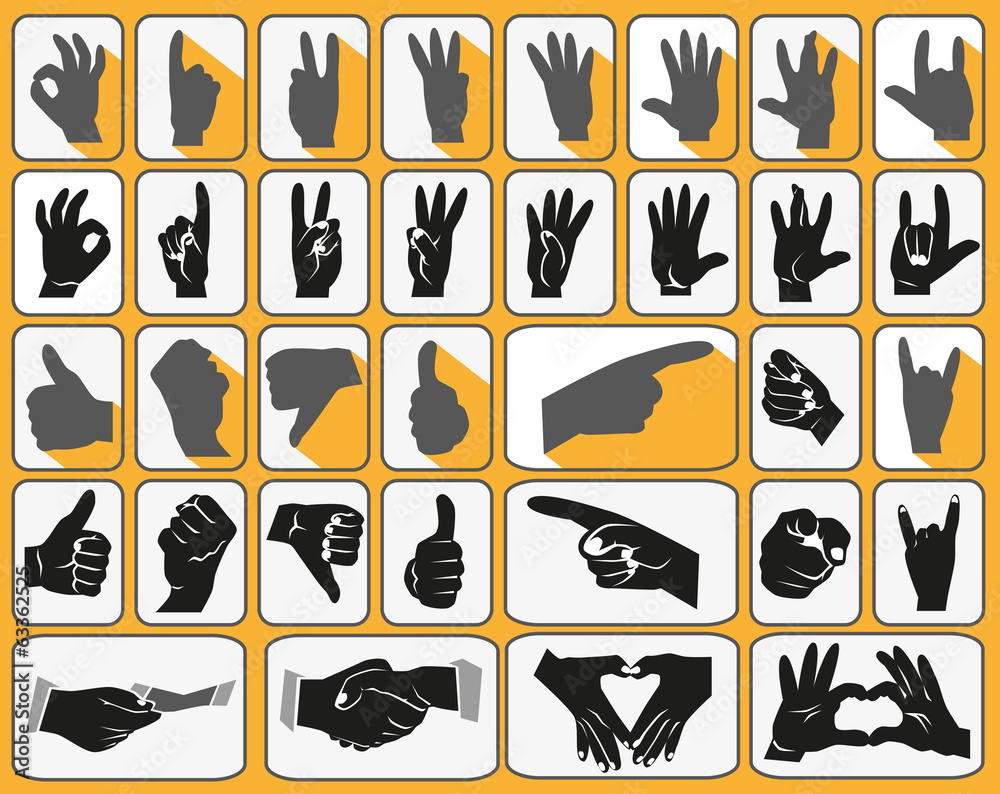 Fototapeta premium hands icons