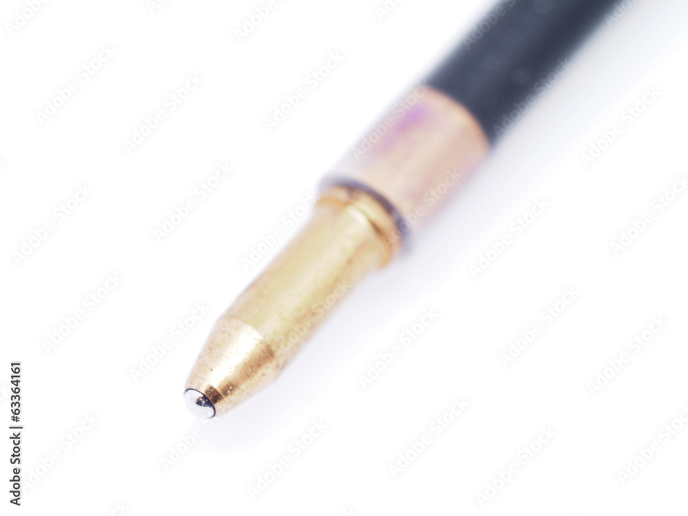 Naklejka premium paste for a ballpoint pen on a white background