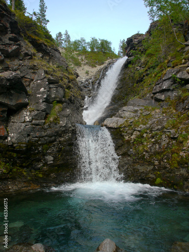 Waterfalls in the mountains Hibiny