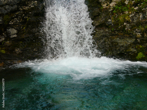 Waterfalls in the mountains Hibiny