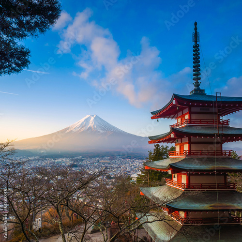 Mt. Fuji viewed from Chureito Pagoda