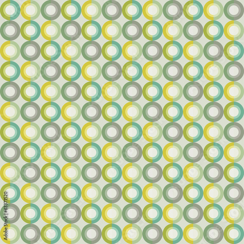 Circle seamless pattern in green tints. Vector illustration back