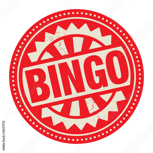 Abstract stamp or label with the text Bingo written inside