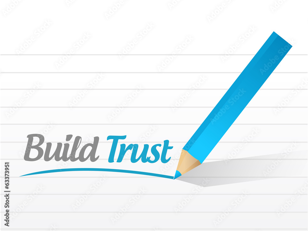 build trust message illustration design build trust message illustration design