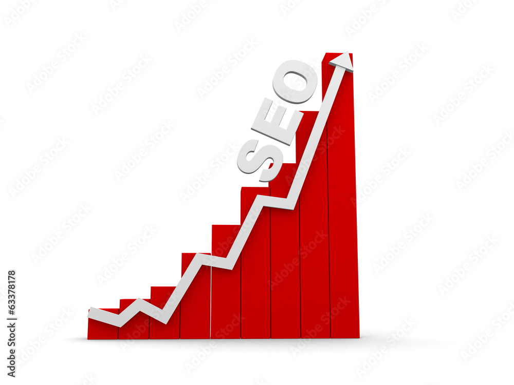 3d graph. SEO concept