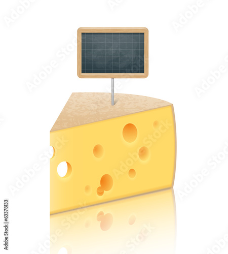 Morceau de fromage et ardoise vectoriels 1