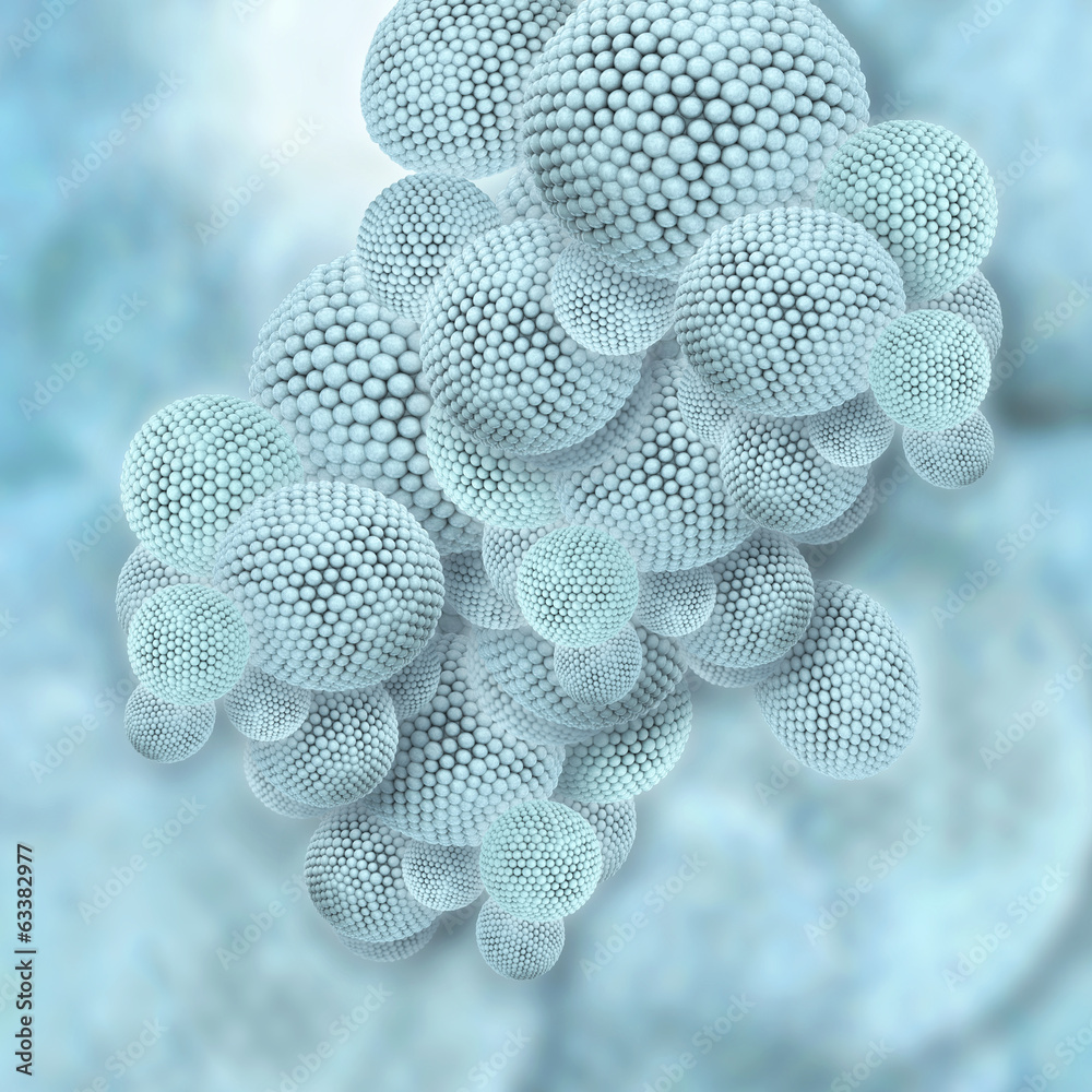 Nanopartikel 3D Render StockIllustration Adobe Stock