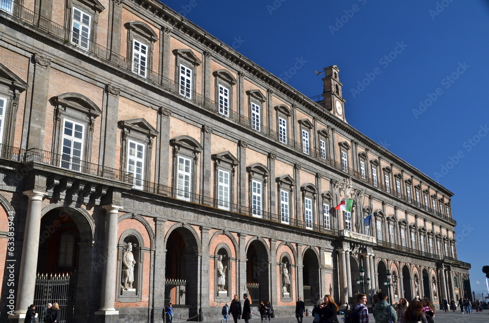 Royal Palace in Piazza del Plebiscito, Naples, Italy