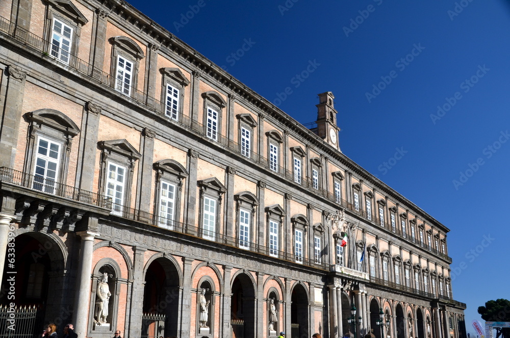 Fototapeta premium Royal Palace in Piazza del Plebiscito, Naples, Italy