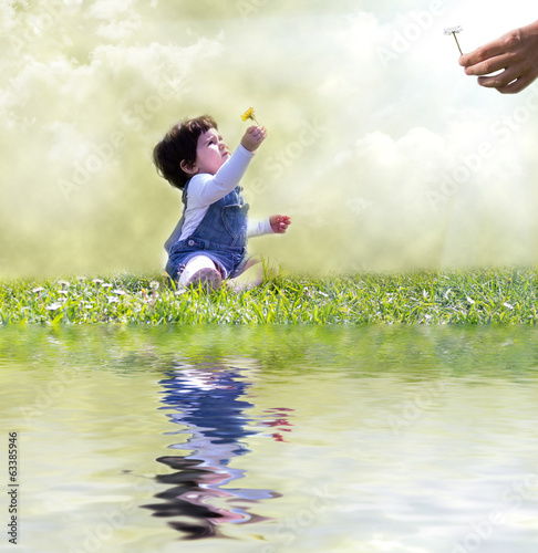god with kid photo