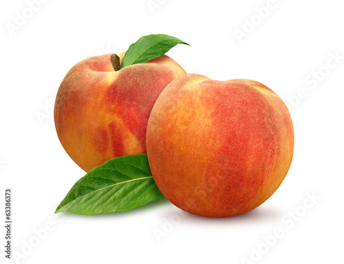 Two Peaches isolated