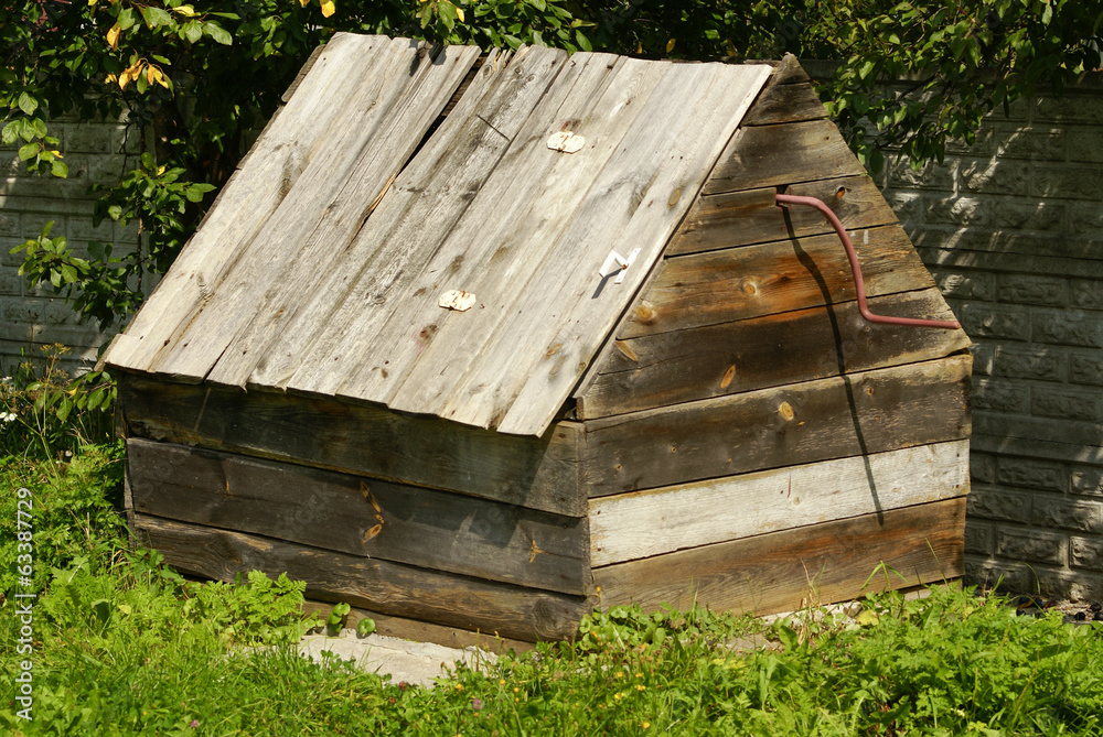 wooden draw well in Poland