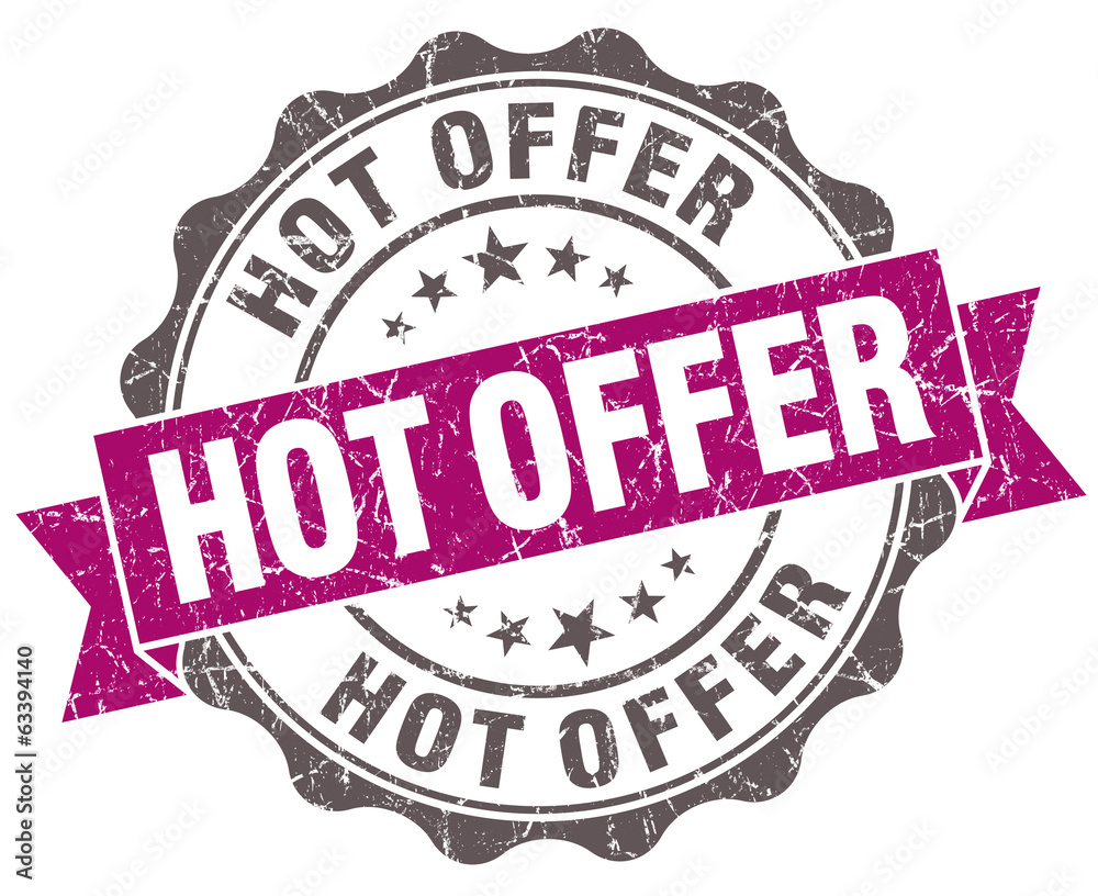 Hot offer violet grunge retro style isolated seal Hot offer violet grunge retro style isolated seal