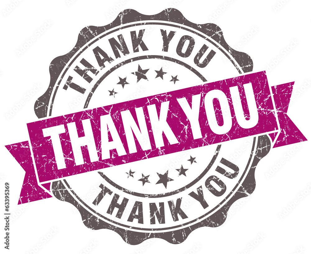 Thank you violet grunge retro style isolated seal Thank you violet grunge retro style isolated seal