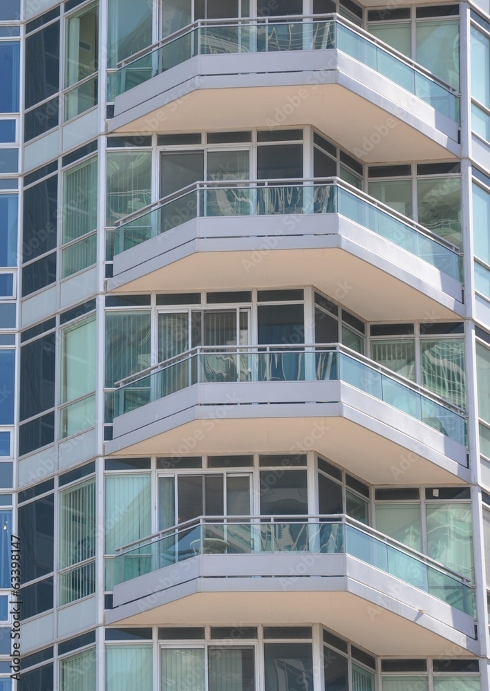 Balconies of residential building Balconies of residential building