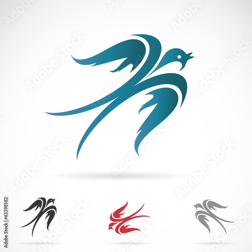 Vector image of an swallow