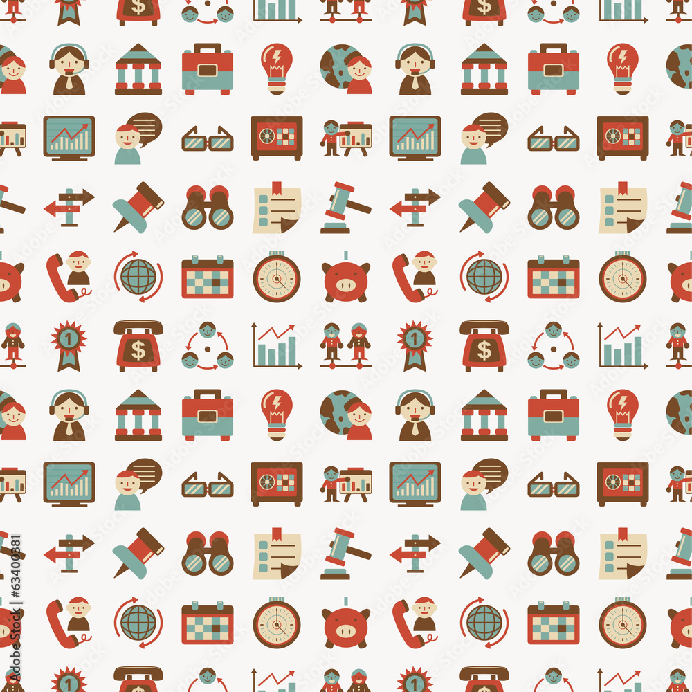 seamless retro flat business pattern background seamless retro flat business pattern background