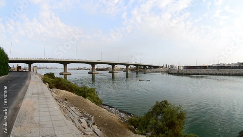 Wallpaper Mural bridge over sea and sidewalk in jeddah downtown waterfront Torontodigital.ca