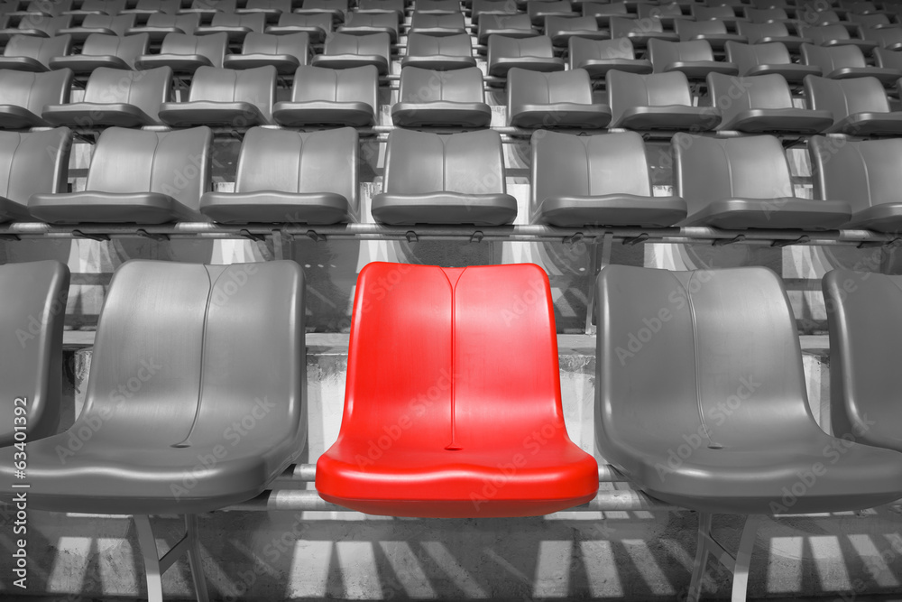 Naklejka premium red stadium seats