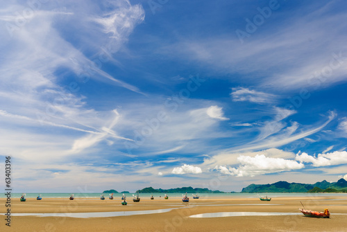 Blue sky with clouds photo