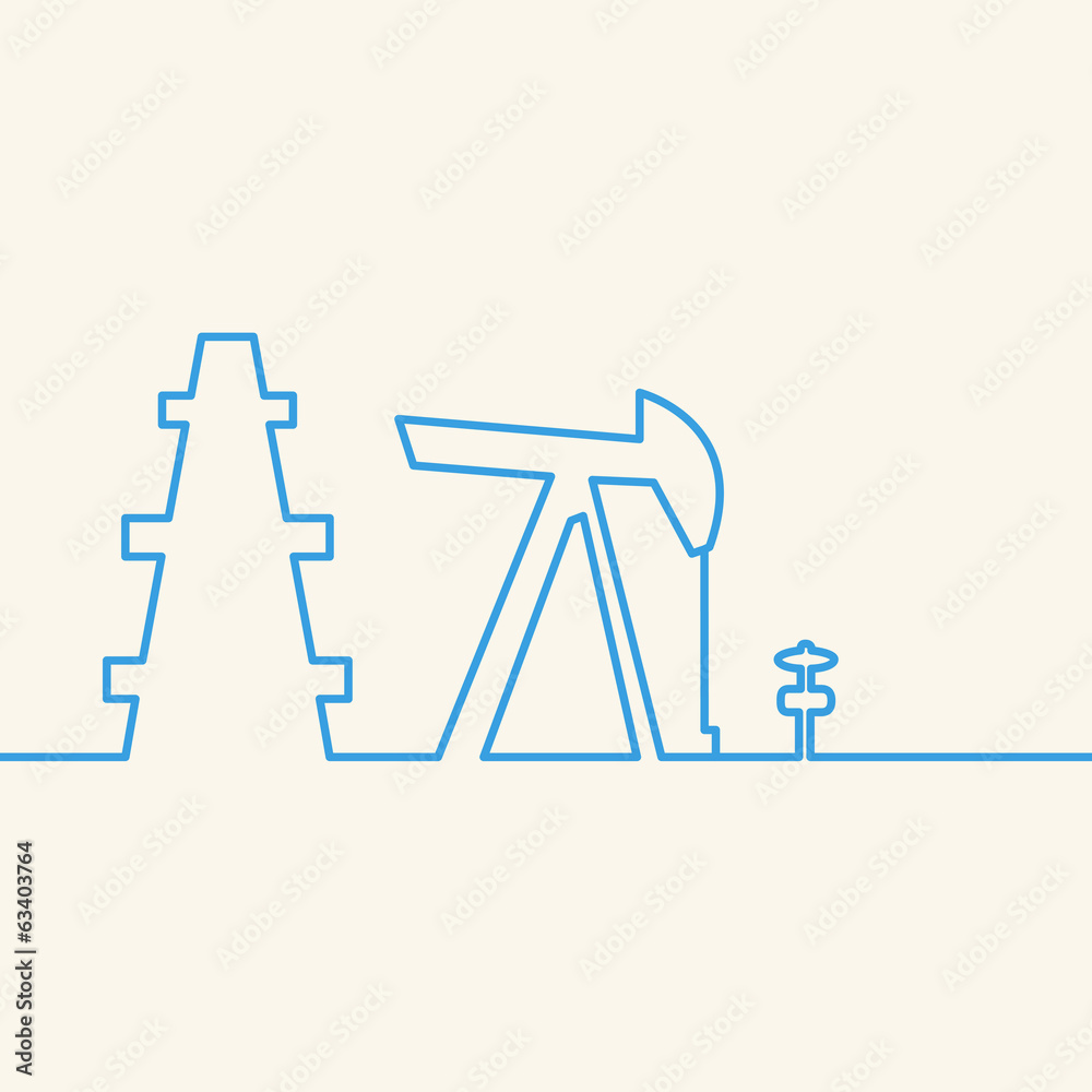 Oil pump jack. Oil pump jack.