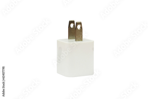 Usb electric charger plug isolated