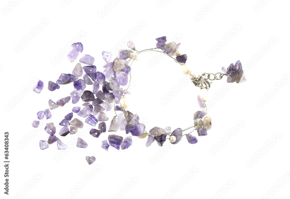 Purple gemstone bracelet