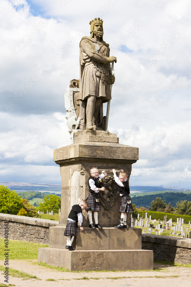 Fototapeta premium Statue of Robert the Bruce, Stirling, Scotland