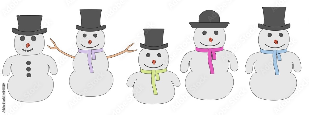 cartooon image of snowman characters cartooon image of snowman characters