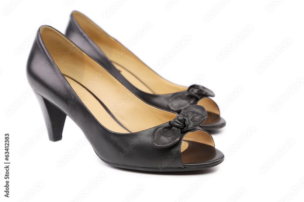 Pair of black woman shoes Pair of black woman shoes