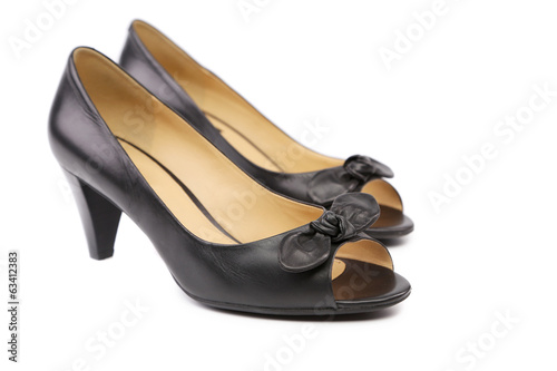 Pair of black woman shoes