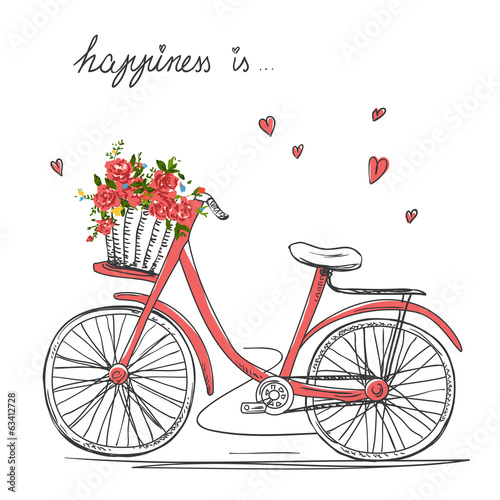 Bicycle with a basket