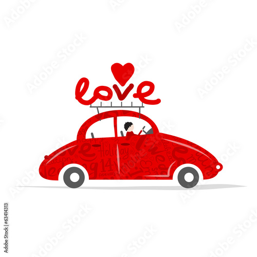 Love red car for your design