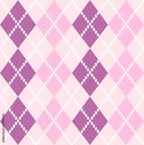 Seamless Argyle Pattern in pastel colors ( pink and purple )