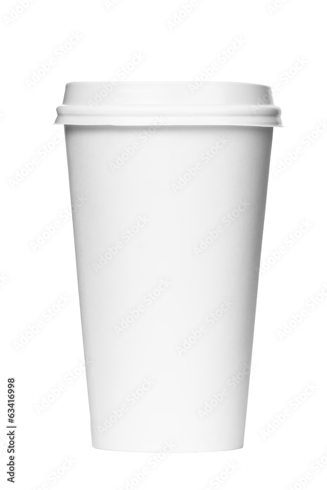 Blank coffee cup isolated on a white background. Takeaway coffee Blank coffee cup isolated on a white background. Takeaway coffee