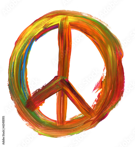 hand painted peace sign