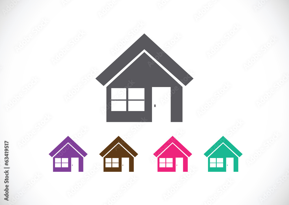 Home icon and Real estate concept Home icon and Real estate concept