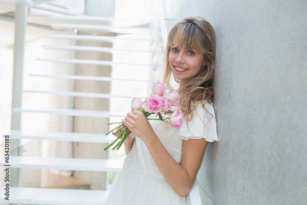 Portrait of a beautiful young woman with flowers Portrait of a beautiful young woman with flowers